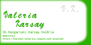valeria karsay business card